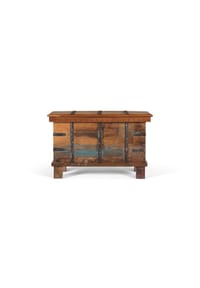 GINER & COLOMER - Recycelte Holztruhe, 74 cm, Vintage-Stil, handgefertigt - 46 x 74 x 40 - mehrfarbig