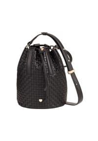 DuDu Filicudi M. - Filicudi M. Beuteltasche Leder 19 cm - black rose