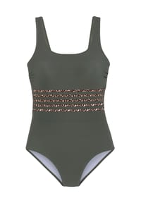 LASCANA - Adelin Badeanzug, Shaping-Einsatz, für Damen - OLIV/LEO