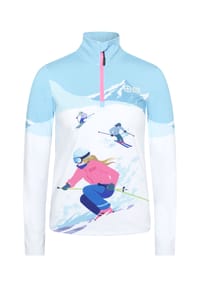 CHIEMSEE - Fleecepullover mit großem Bergenmotiv - 10 White