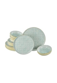 CreaTable - Uno Emiliana blau, Tellerset 12-tlg - Emiliana blau