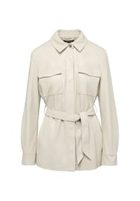 comma, - Kunstlederjacke, Klappkragen, für Damen - 8024  BROWN