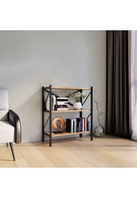VCM Holz Metall Eckregal Bücher Regal Insasi 5fach in Honig-Eiche günstig kaufen