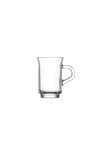 COFI - LAV Ada 6er-Set Teegläser mit Henkel 155 ml -  klassisch & handlich - Transparent 9,4 x 6,3 cm