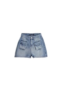 Solang - Shorts mit Aufgesetzten Cargotaschen - Hellblau