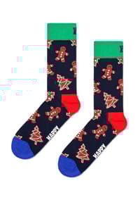 HAPPY SOCKS - Socken "Gingerbread Cookies", weihnachtliches Motiv - 6500 NAVY