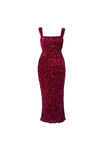 MODA MINX - Abendkleid LEOMIE im tollen Glitzer-Design - Wine