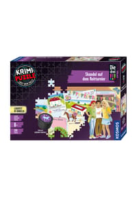 KOSMOS - Krimipuzzle Die drei !!! Skandal auf dem Reitturnier, Krimi Puzzle, Rätsel, Spiel, Kinder, 200 Teile, ab 8 Jahren - 