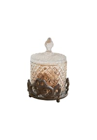 LOBERON Glasdose mit Halterung Kerynna braun - Haustieraccessoires - braun