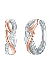 Rafaela Donata - Damen Ohrringe aus 925/- Sterling Silber in Silber/Roségold mit Zirkonia - silber