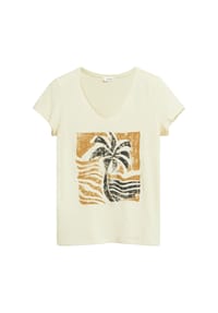 s.Oliver - T-Shirt, Baumwolle, für Damen - 01D1 WHITE