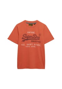Superdry. - Herren T-Shirt - VI Heritage Relaxed Tee , T-Shirt, Baumwolle, Rundhals, Logo, einfarbig - Dunkelblau