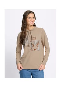 SIEH AN! - Sweatshirt - beige-schoko
