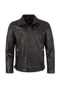OTTO KERN - Herren Lederjacke Lammnappa schwarz - schwarz