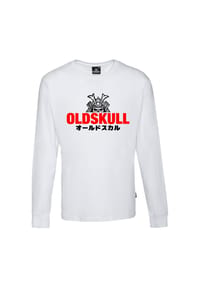 OLDSKULL - Langarmshirt Samurai mit coolem Print - White