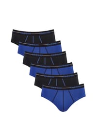sloggi - Midi Slip / Unterhose 6er Pack Start - Hellblau / Dunkelblau