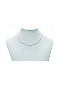 Adelia's - Damen Silber Schmuck 925 Silber Fantasie Halskette 50 cm Ø 3 mm - silber