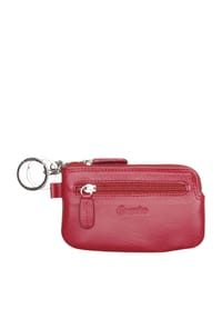 Esquire - Duo Schlüsseletui, Logoprägung, Leder, für Damen - rot
