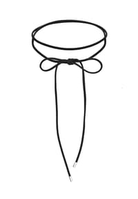 elli. - Halskette Trend Choker Schleife Velour 925 Sterling Silber - Gold