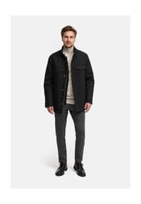 JEFF - Mantel JFAntoine twill coat - Black