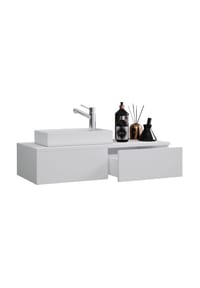 VCM. - 2-tlg Set | Waschplatz für Gäste WC | Gästebad | Waschtisch Toilette | Badmöbel Badezimmer Set - Gudas - Schwarz