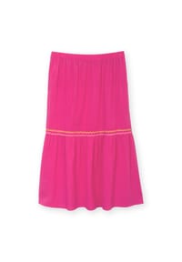 KITE - Damen Chickerell Seersucker Rock Rote Beete Bio-Baumwolle - pink