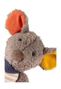 sigikid® - Kuscheltier Maus Patchwork Sweety ,  für Babys und Kinder - grau/orange/gelb