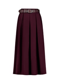 zero - Faltenrock, Gürtel, für Damen - 4685 DARK AUBERGI