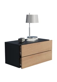 VCM. - Nachtschrank | Wandschublade | Wandboard | Nachttisch | Maße ca H. 30 x B. 60 x T. 32 cm - Usal L 60 cm - Anthrazit