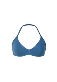 YEAZ - Feminines Neckholder Sport-BH Top FLY - blau