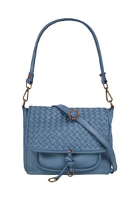 Samantha Look - Umhängetasche Echt Leder, Made In Italy - blau
