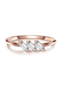 GLANZSTÜCKE MÜNCHEN - Damen Ring aus 925/- Sterling Silber in Roségold mit Bergkristall - roségold