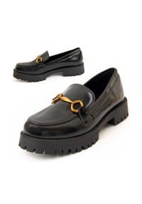NYREX - Plateau-Mokassin Macca3 Schwarz - schwarz