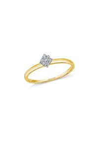 MONCARA - Damen Ring, 585er Gold, 7 Diamanten zus. ca. 0,05 Karat - Gelbgold