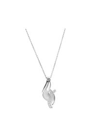zeeme SILVER - Anhänger mit Kette 925/- Sterling Silber 13 Zirkonia - weiß