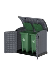 VCM. - StoreAway Aufbewahrungsbox 2er Mülltonnenbox 1200 l, 145 x 125 x 83 cm, Kunststoff - 