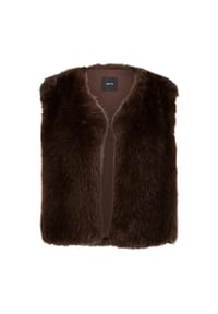 zero - Kunstfellweste, V-Ausschnitt, für Damen - 7351 MOLE