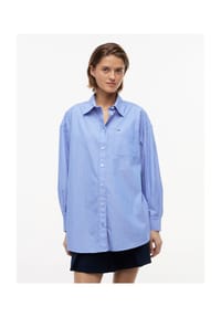 TOMMY Jeans - Hemdbluse, Baumwolle, für Damen - C8P BLUE