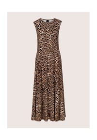 MADELEINE - Sommerkleid mit Animalprint - beige / schwarz / multicolor