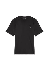 Marc O'Polo - Herren T-Shirt - Small-Logo, Regular Fit, Baumwolle, Logoprint, uni - Beigegrau (Grey Silk)