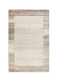 WECONhome - Kurzflorteppich Déjà-vu - Modernes Bordüren-Design - beige