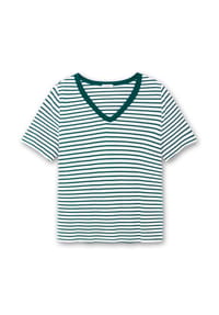 sheego - Ringelshirt - blaubeere-gestreift