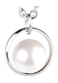 ERNSTES DESIGN - Damen Anhänger "Crystal Pearl AN496.WHP", Edelstahl - silber