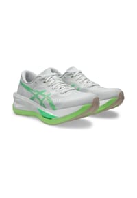 asics - Laufschuhe, dämpfend, für Damen - WHITE/VITAL GREEN