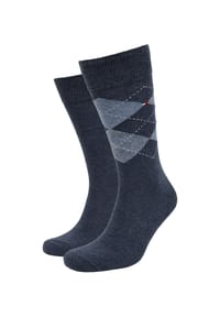 TOMMY HILFIGER - Socken Classic, 2er-Pack, Rippbündchen, für Herren - 043  LIGHT BLUE ME