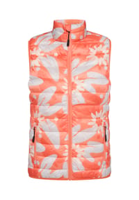 GLOBETROTTER - Steppweste Outdoor, Stehkragen, für Damen - AOP 02 CAMELLIA