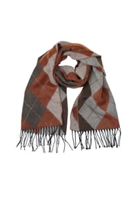 collezione alessandro® - Italienischer Schal Argyle weich und warm - blau