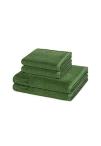 VOSSEN® 2 X Handtuch 2 X Duschtuch im Set Vegan Life - Vegan Life - Anthrazit