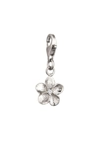 elli. - Charm Frangipani Blume Stein Zirkonia Weiß 925 Sterling Silber - Gold