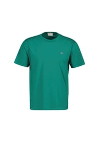 GANT - Herren T-Shirt - REGULAR SHIELD, Rundhals, kurzarm, Baumwolle, Stickerei - Anthrazit